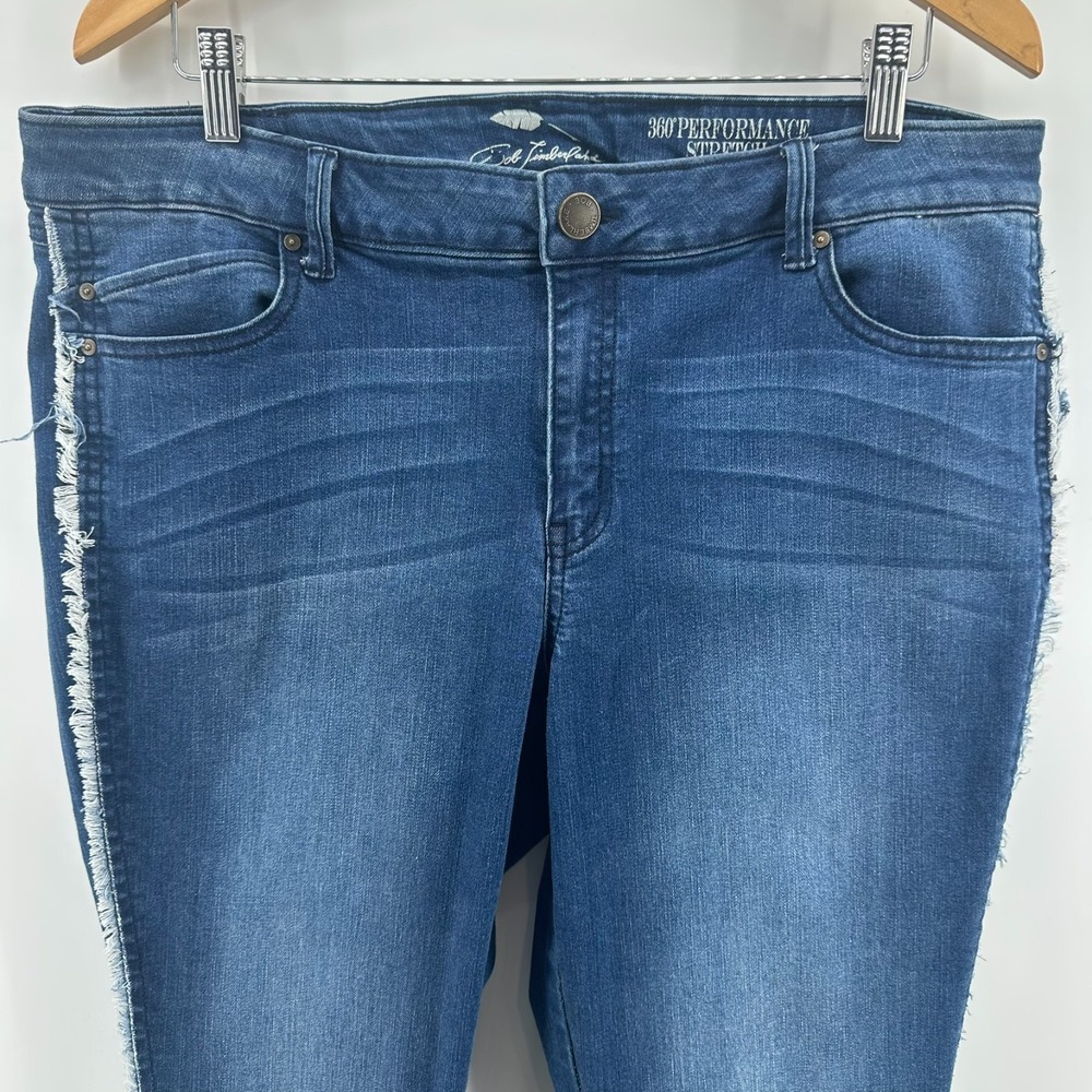 Bob Timberlake Jeans Womens 16 Blue 360 Degree Performance Stretch Denim Whisker